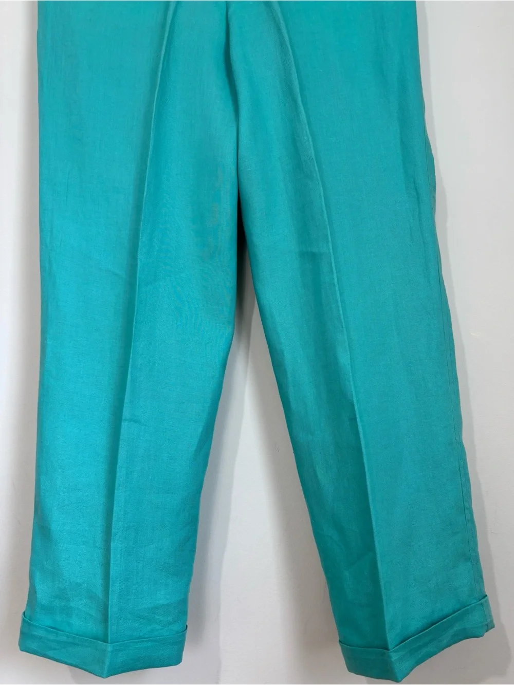 Vintage 90s POLO Ralph Lauren Linen Pleated Cuffed Slacks Resort Causal Men Pant